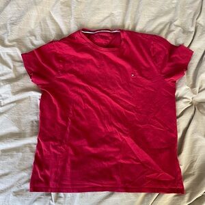 Tommy Hilfiger Classic Red Cotton Tee